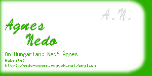 agnes nedo business card